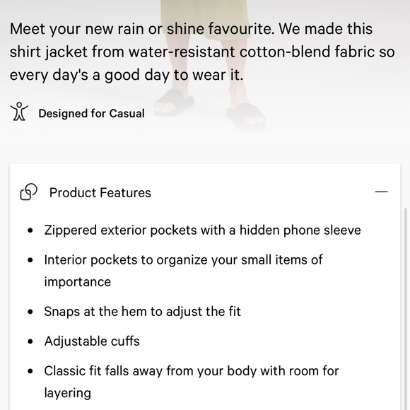 Lululemon cotton shirt jacket - Picture 5 of 6